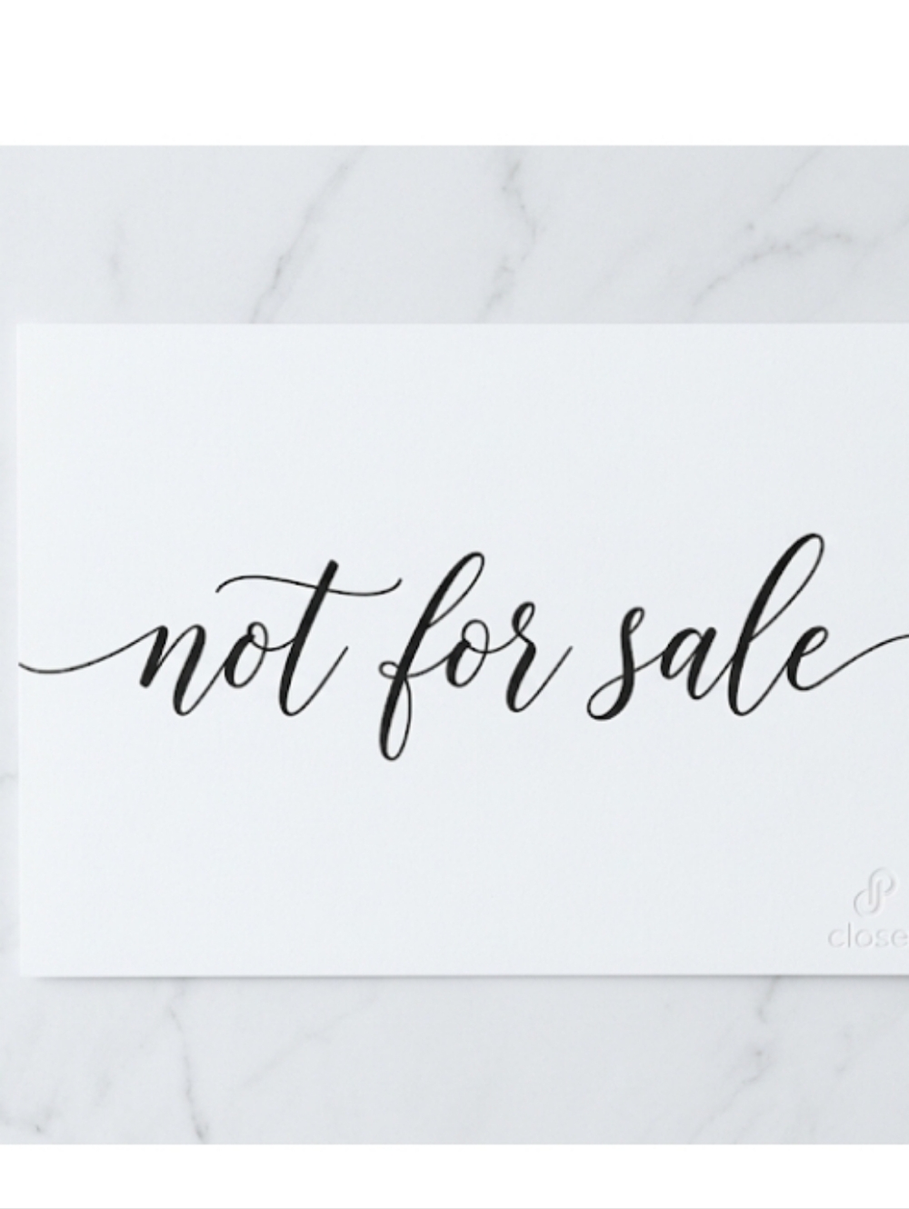 Not For Sale